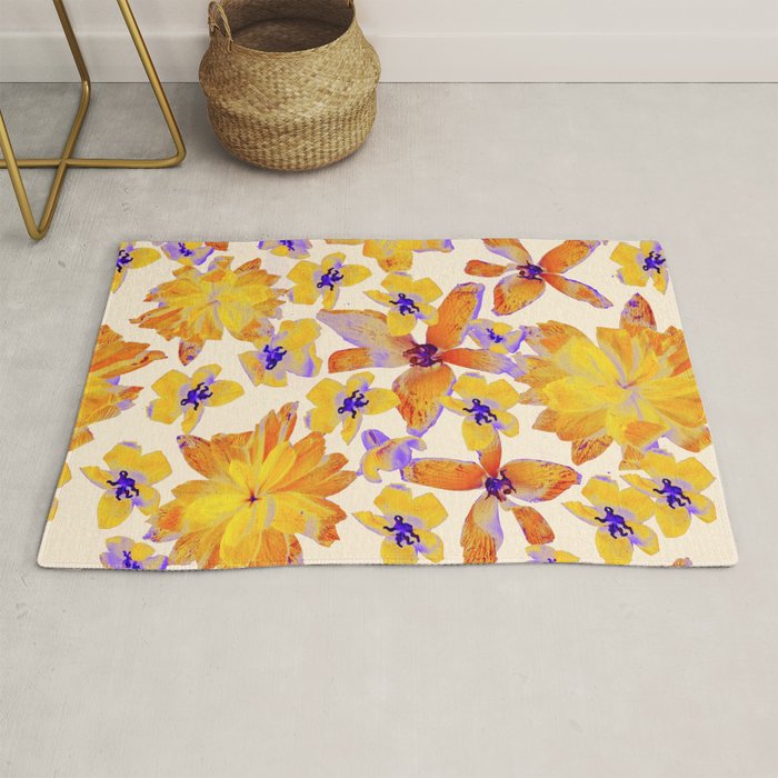 Grandma's Flowers (BEIGE) Rug Gallery Image 1