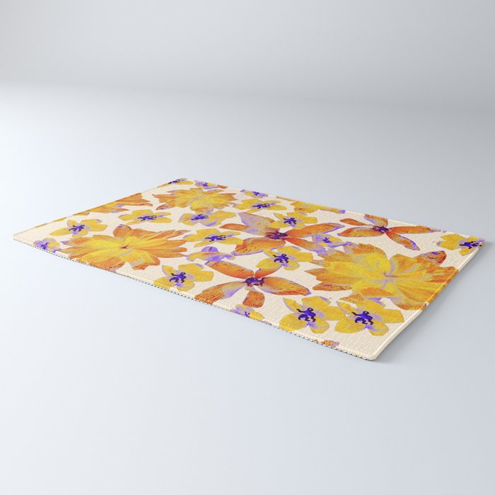 Grandma's Flowers (BEIGE) Rug Gallery Image 3