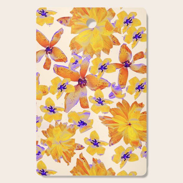 Grandma's Flowers (BEIGE) Cutting Board Gallery Image 1
