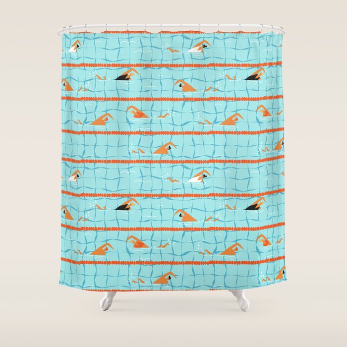 Swimming pool Shower Curtain Gallery Image 1