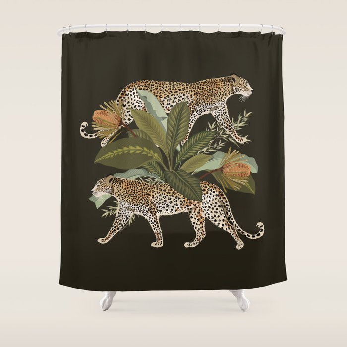 Risette Cheetah Shower Curtain Gallery Image 1