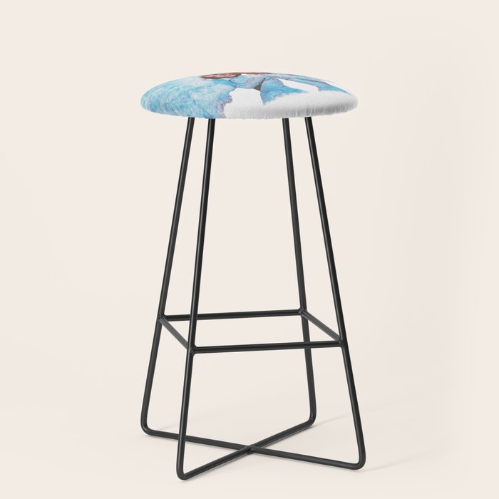 Sisters - White Christmas - Watercolor Stool Gallery Image 1