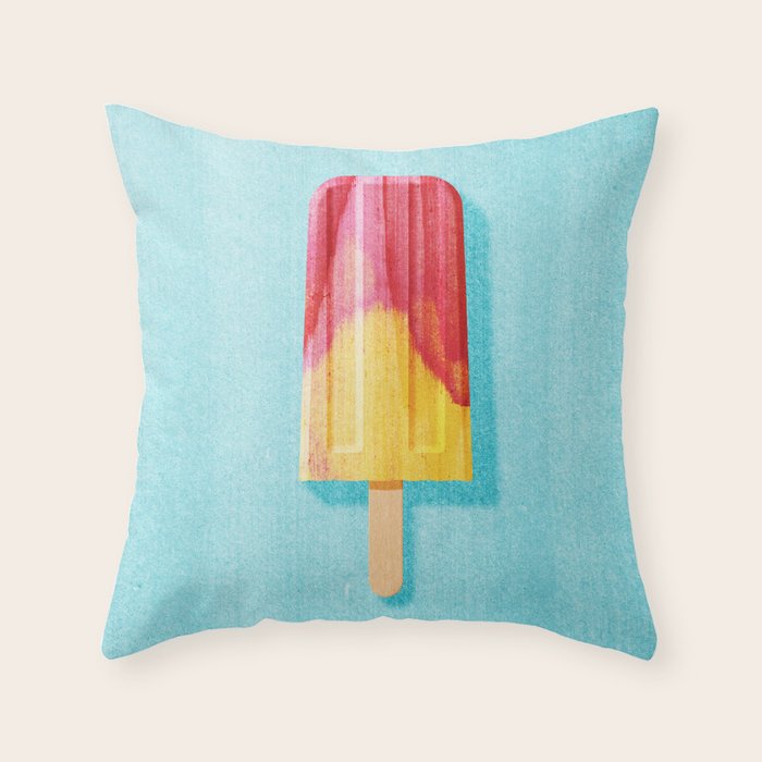 POPSICLE / Cherry, Orange Throw Pillow Gallery Image 6