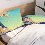 Shiba Inu in Great Wave Pillow Sham Gallery Image 2