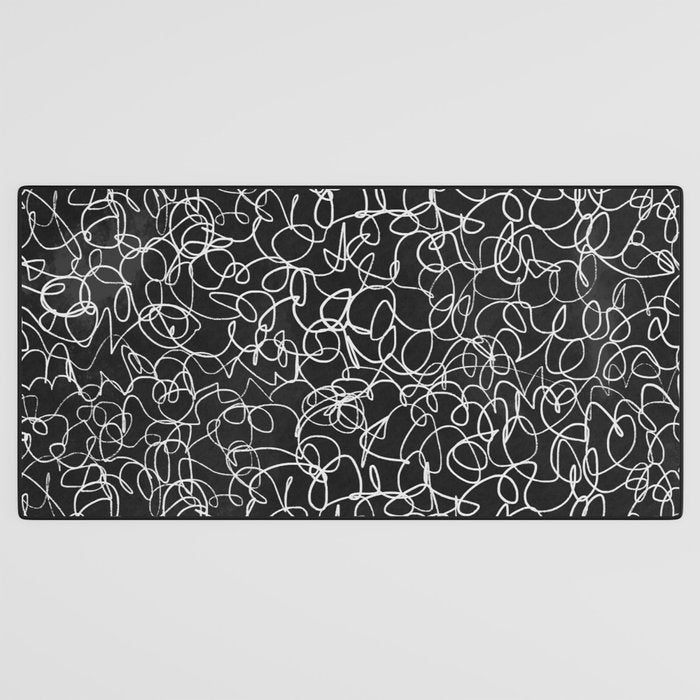 Onyx: Mid Century Abstract Art Desk Mat Gallery Image 3