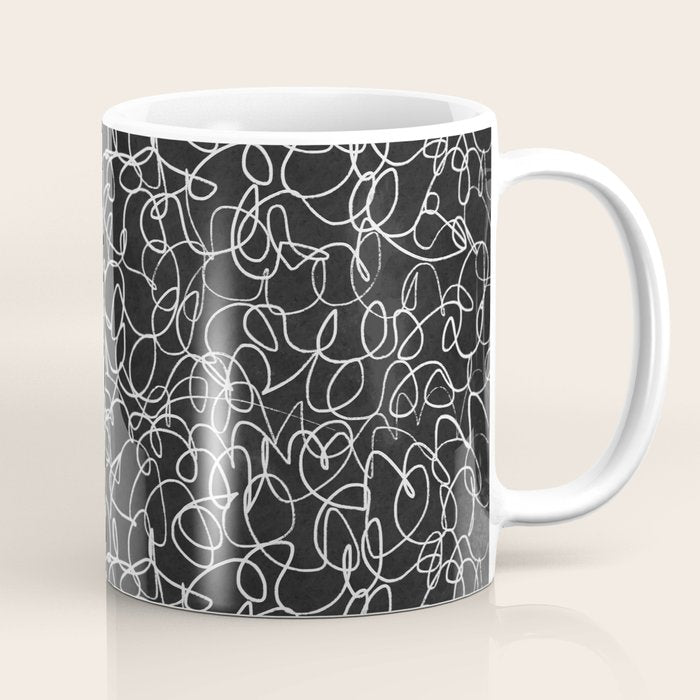 Onyx: Mid Century Abstract Art Coffee Mug Gallery Image 1