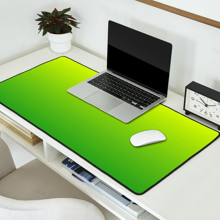 LIME GREEN OMBRE COLOR Desk Mat Gallery Image 2