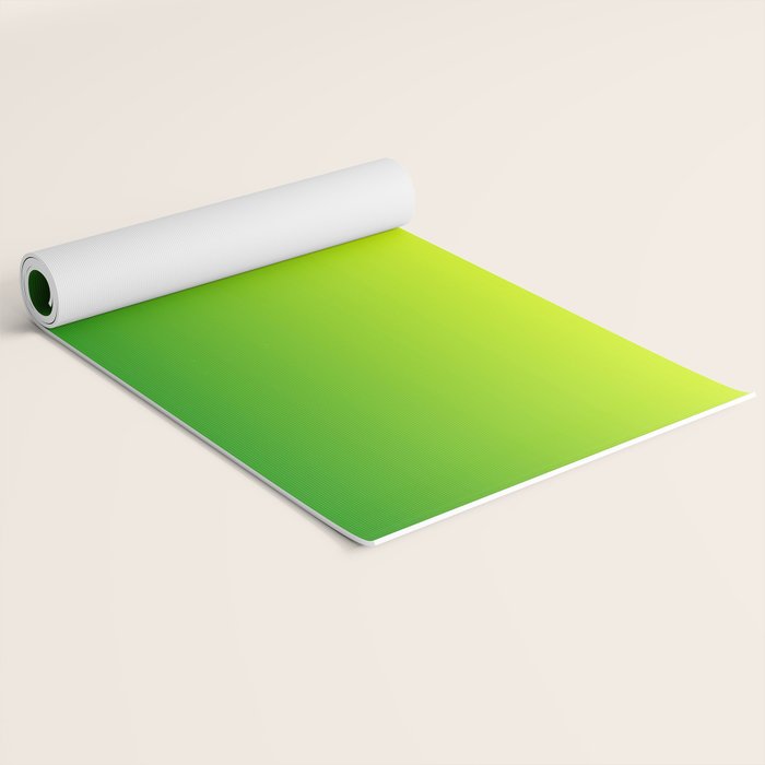 LIME GREEN OMBRE COLOR Yoga Mat Gallery Image 2