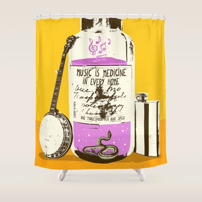 MUSIC IS MEDICINE Shower Curtain Gallery Image 1