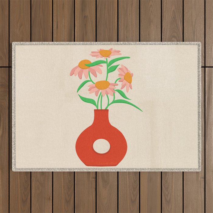 Flower Vase Outdoor Rug Gallery Image 1