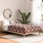 Geometric Color Utopia orange, lilac, gray, cream and black Comforter Gallery Image 2