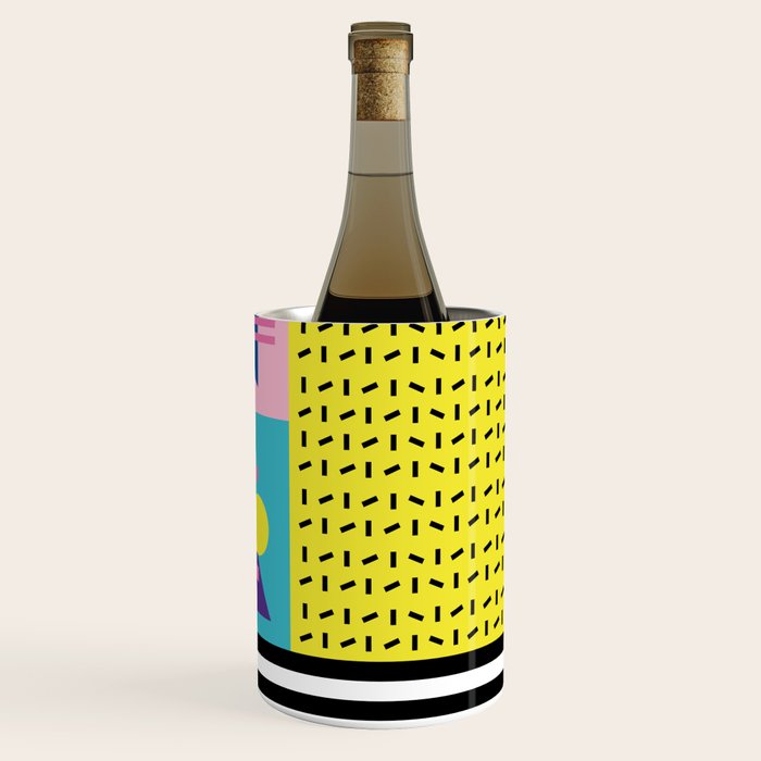 Memphis pattern 53 - 80s / 90s Retro Wine Chiller Gallery Image 3