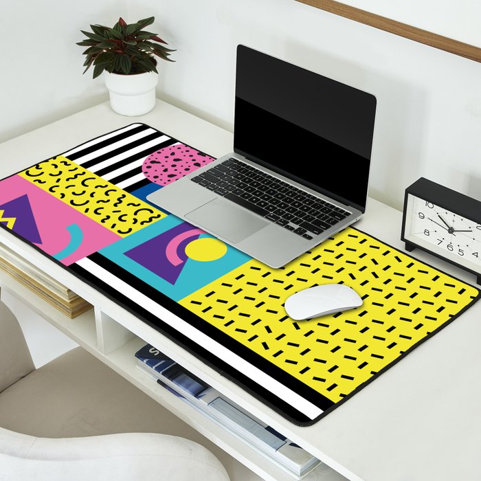 Memphis pattern 53 - 80s / 90s Retro Desk Mat Gallery Image 2