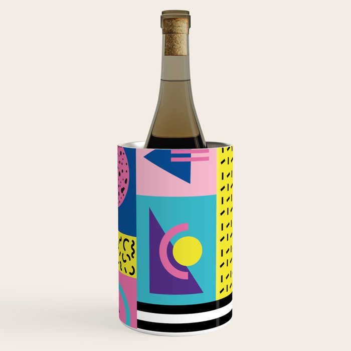 Memphis pattern 53 - 80s / 90s Retro Wine Chiller Gallery Image 1