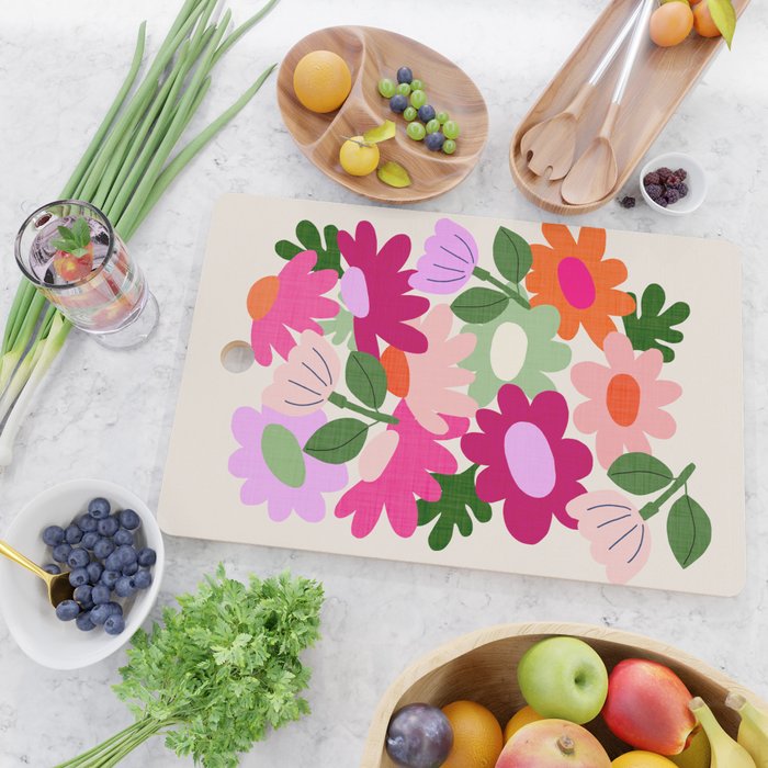 Floral clippings Cutting Board Gallery Image 2