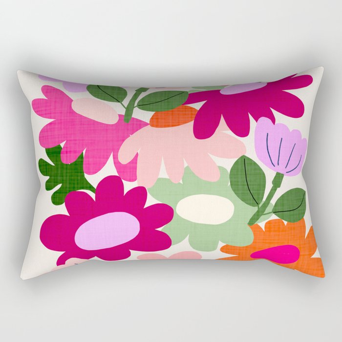 Floral clippings Rectangular Pillow Gallery Image 1