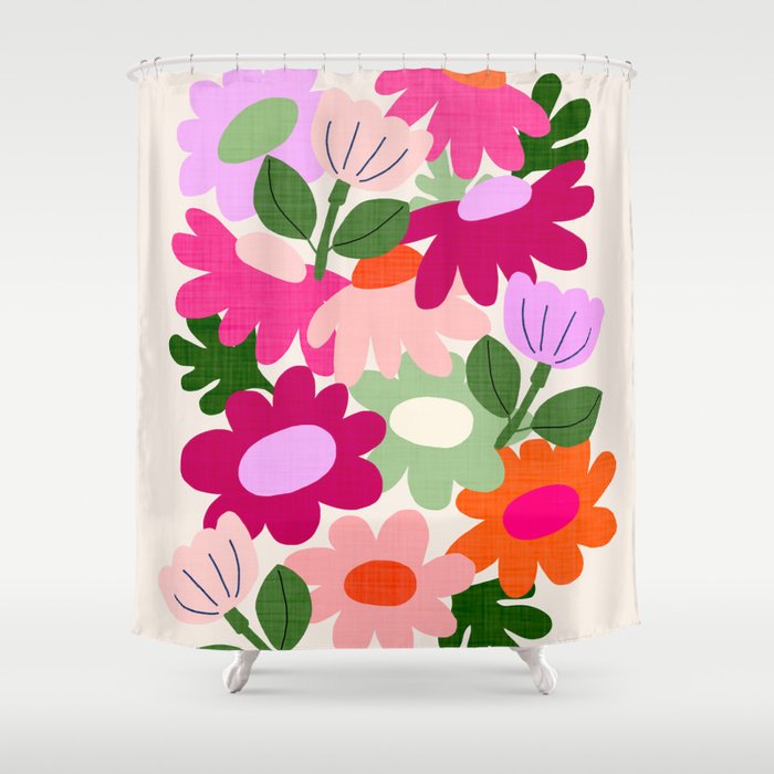 Floral clippings Shower Curtain Gallery Image 1