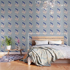 Purrcelin Cat - Pretty Delft Porcelain Kitty Wallpaper Gallery Image 3