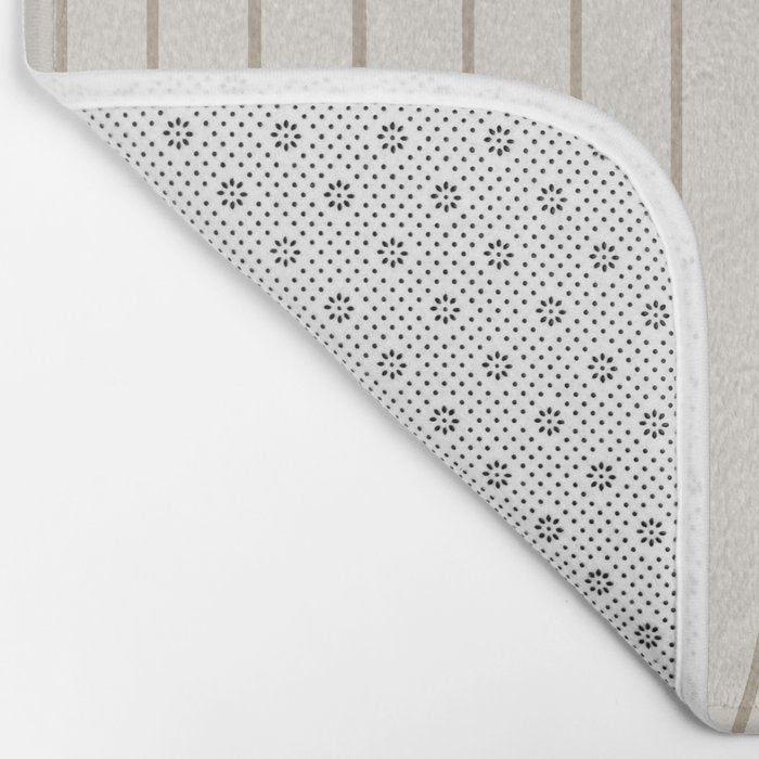 Minimal Line Curvature V Natural Neutral Mid Century Modern Arch Abstract Bath Mat Gallery Image 2