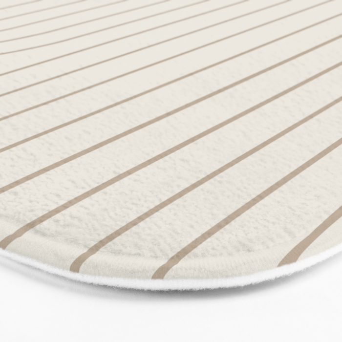 Minimal Line Curvature V Natural Neutral Mid Century Modern Arch Abstract Bath Mat Gallery Image 3