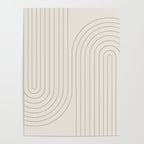 Minimal Line Curvature V Natural Neutral Mid Century Modern Arch Abstract Poster Gallery Image 4