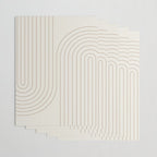 Minimal Line Curvature V Natural Neutral Mid Century Modern Arch Abstract Wrapping Paper Gallery Image 3