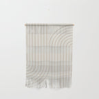 Minimal Line Curvature V Natural Neutral Mid Century Modern Arch Abstract Wall Hanging Gallery Image 1