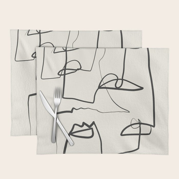Abstract line art 12 Placemat Gallery Image 1