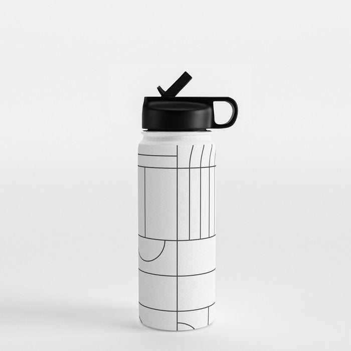 My Favorite Geometric Patterns No.19 - White Water Bottle Gallery Image 1