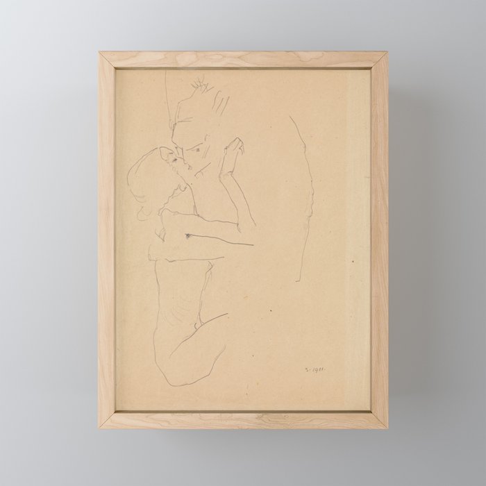 The Kiss 1911, Egon Schiele Mini Art Print Gallery Image 1