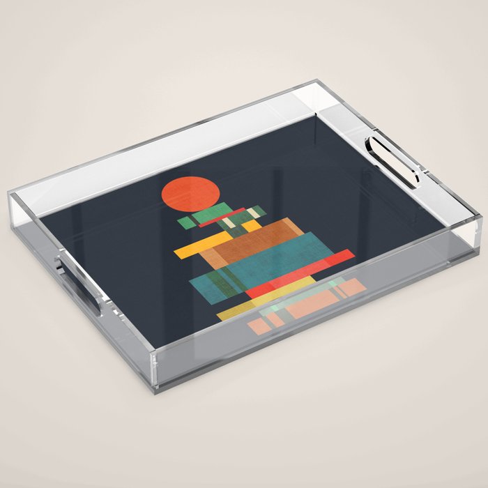 Book stack with a ball Acrylic Tray Gallery Image 1