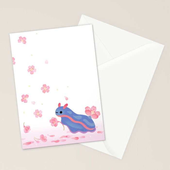 Cherry blossom slug Stationery Card Gallery Image 2