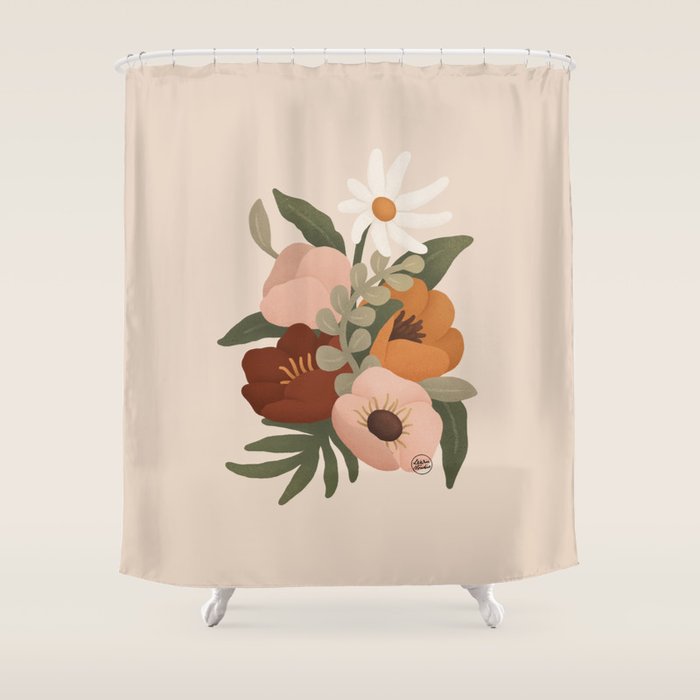 Gloria Floral Shower Curtain Gallery Image 1