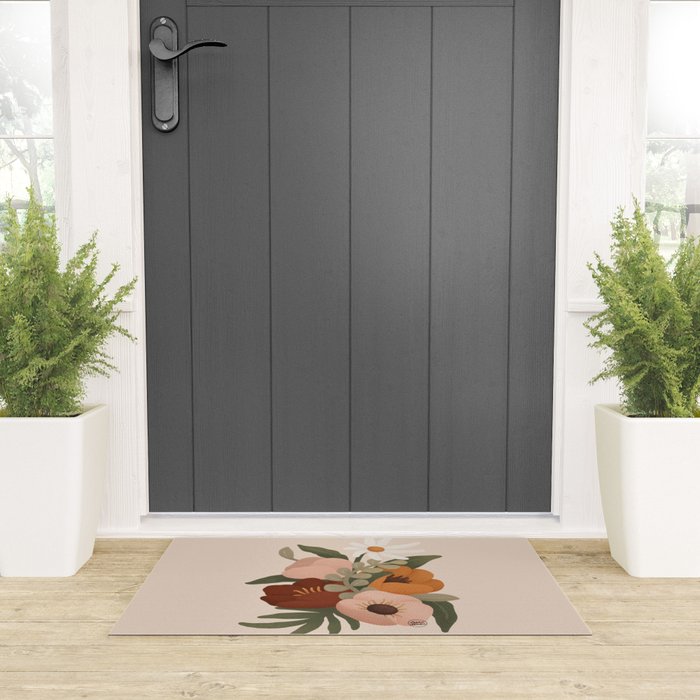 Gloria Floral Welcome Mat Gallery Image 3