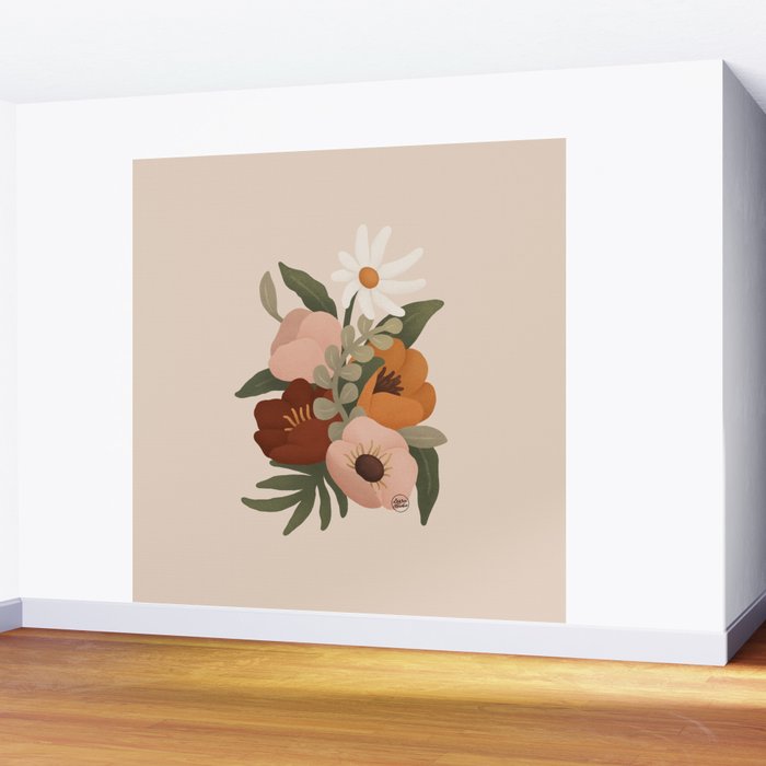 Gloria Floral Wall Mural Gallery Image 2