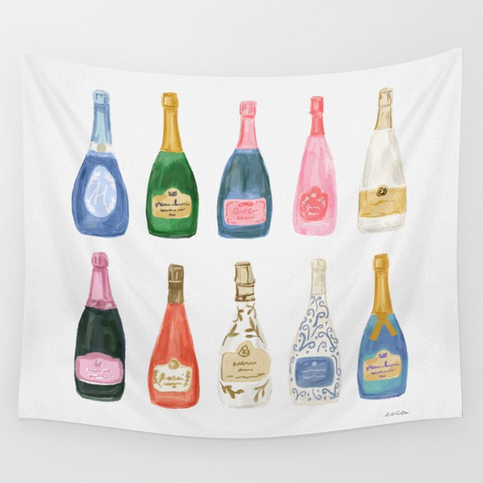 Champagne Summer Wall Tapestry Gallery Image 1