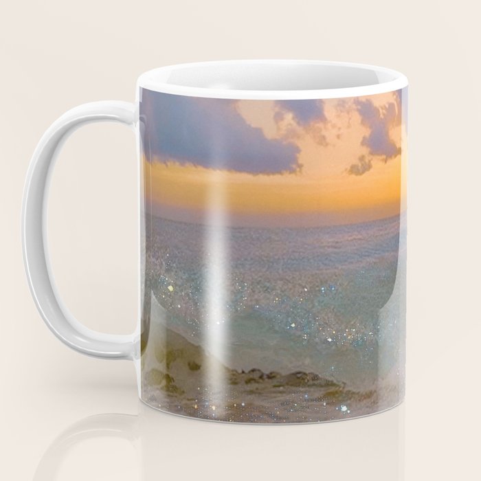 THE STORM | sea | ocean | waves | sky |  seascape | blue | summer | glitter | sparkle | nature Coffee Mug Gallery Image 3