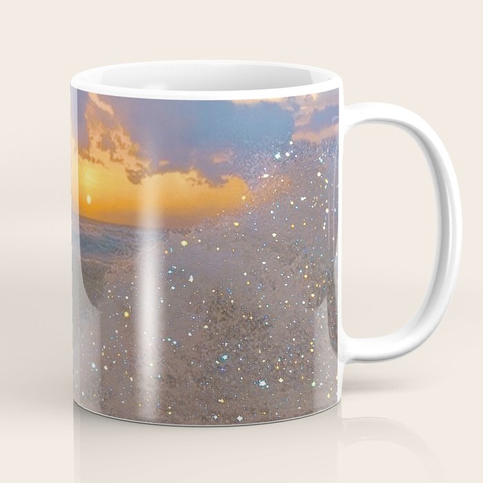 THE STORM | sea | ocean | waves | sky |  seascape | blue | summer | glitter | sparkle | nature Coffee Mug Gallery Image 1
