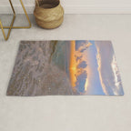 THE STORM | sea | ocean | waves | sky |  seascape | blue | summer | glitter | sparkle | nature Rug Gallery Image 1