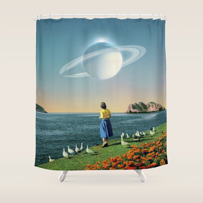 Watching Planets Shower Curtain Gallery Image 1