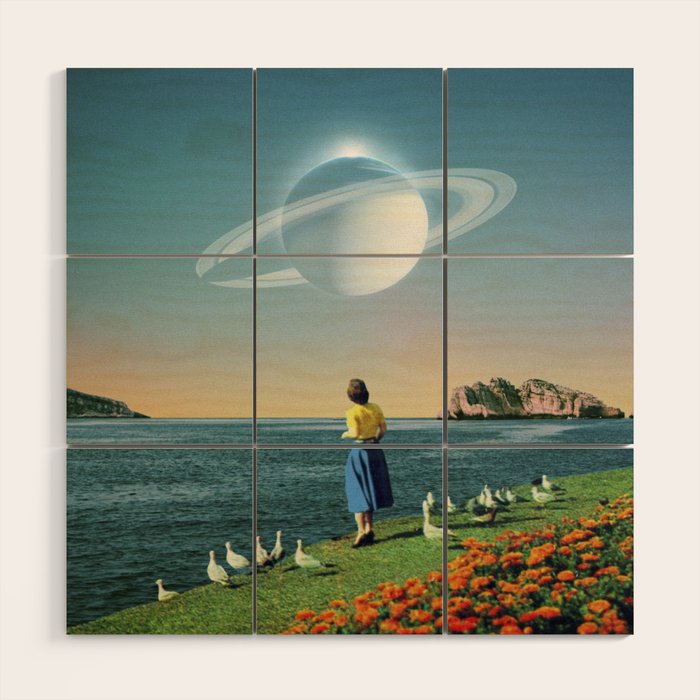 Watching Planets Wood Wall Art Gallery Image 1