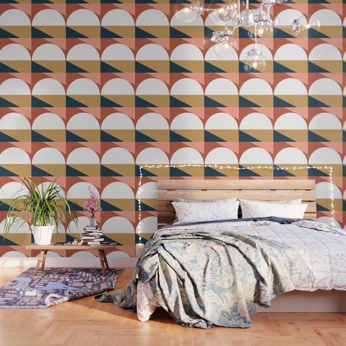 Mid Century Modern Sunset Nº1 Wallpaper Gallery Image 1