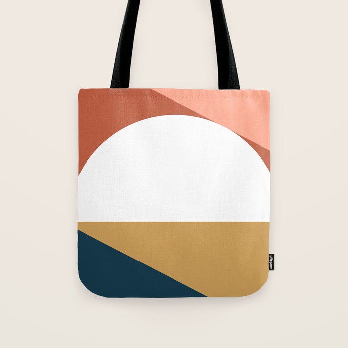 Mid Century Modern Sunset Nº1 Tote Bag Gallery Image 1