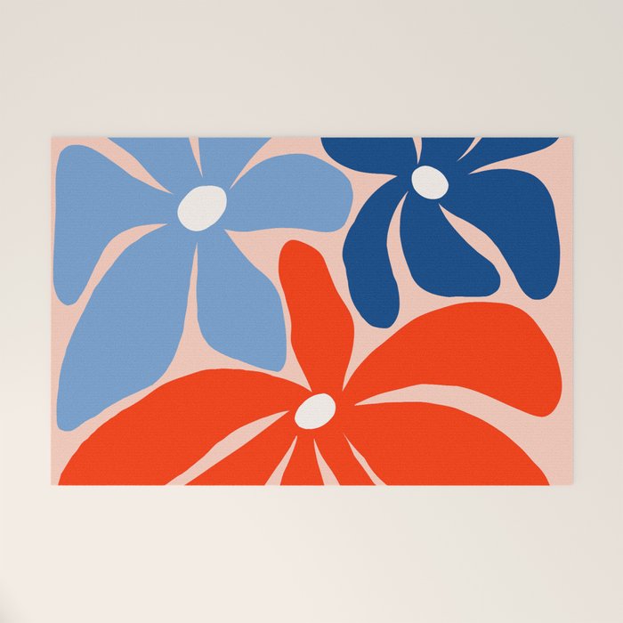 Abstract Matisse Paris Floral Market  Welcome Mat Gallery Image 1