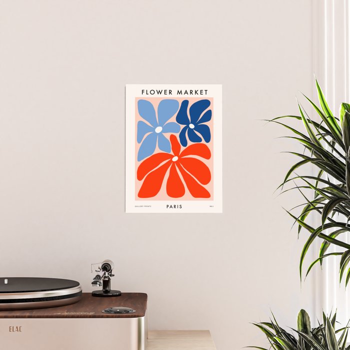 Abstract Matisse Paris Floral Market  Poster Gallery Image 2