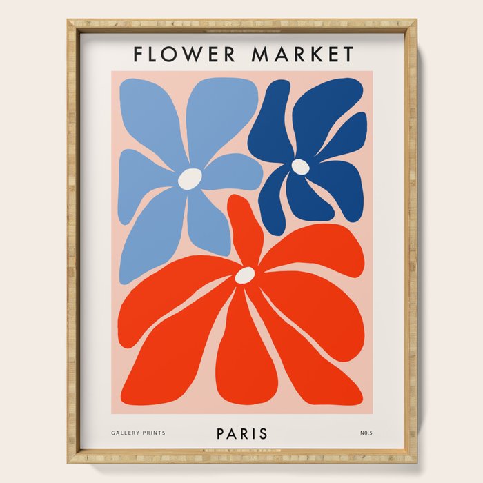Abstract Matisse Paris Floral Market  Serving Tray Gallery Image 1