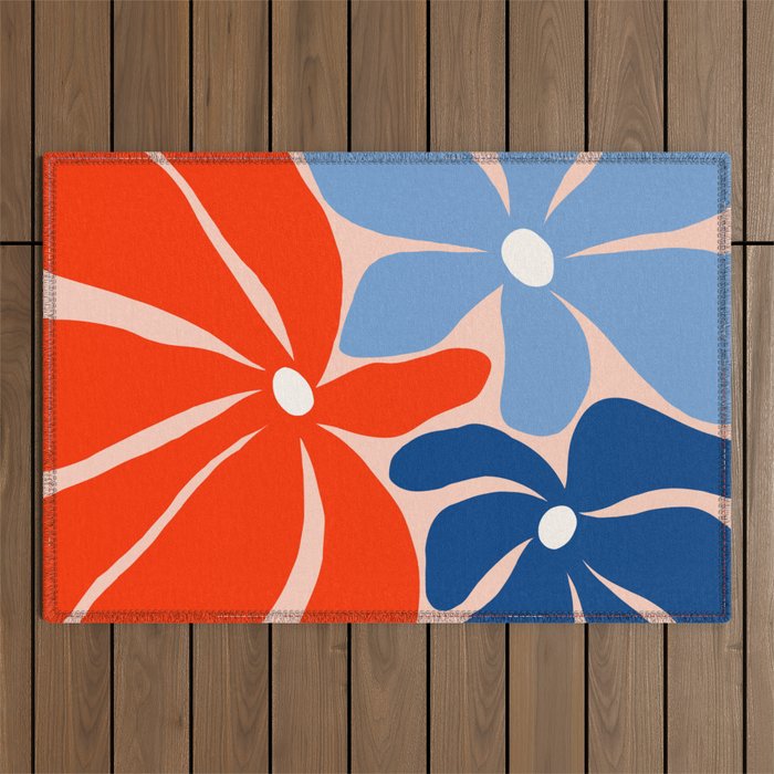 Abstract Matisse Paris Floral Market  Outdoor Rug Gallery Image 1