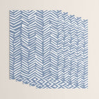 Abstract Herringbone Pattern, Rustic, Blue and White Wrapping Paper Gallery Image 3
