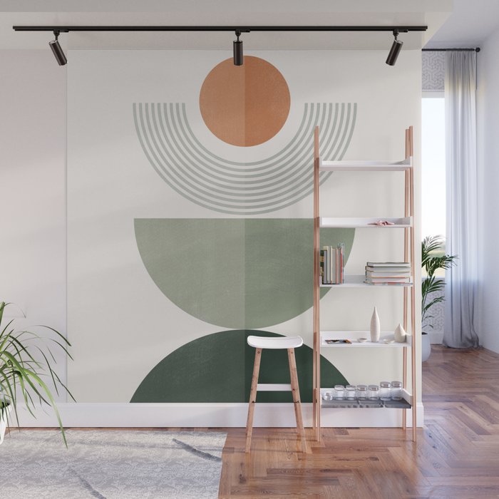 Minimal Geometric Shapes 175 Wall Mural Gallery Image 1