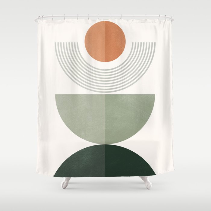 Minimal Geometric Shapes 175 Shower Curtain Gallery Image 1